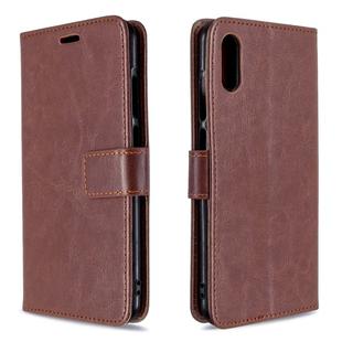 For Huawei Y6 Pro (2019)  Crazy Horse Texture Horizontal Flip Leather Case with Holder & Card Slots & Wallet & Photo Frame(brown)
