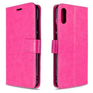 For Huawei Y6 Pro (2019)  Crazy Horse Texture Horizontal Flip Leather Case with Holder & Card Slots & Wallet & Photo Frame(rose)