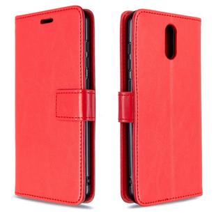 For Nokia 2.3 Crazy Horse Texture Horizontal Flip Leather Case with Holder & Card Slots & Wallet & Photo Frame(Red)