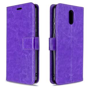 For Nokia 2.3 Crazy Horse Texture Horizontal Flip Leather Case with Holder & Card Slots & Wallet & Photo Frame(Purple)