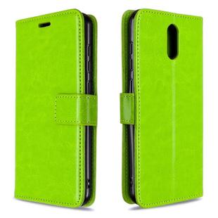 For Nokia 2.3 Crazy Horse Texture Horizontal Flip Leather Case with Holder & Card Slots & Wallet & Photo Frame(Green)