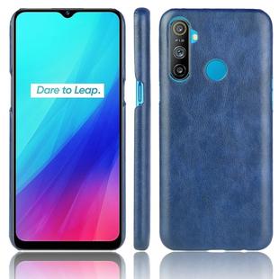 For Oppo Realme C3 (3 cameras) Shockproof Litchi Texture PC + PU Case(Blue)