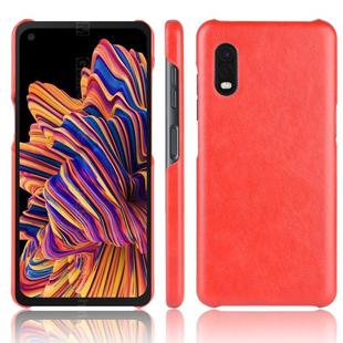 For Galaxy Xcover Pro Shockproof Litchi Texture PC + PU Case(Red)