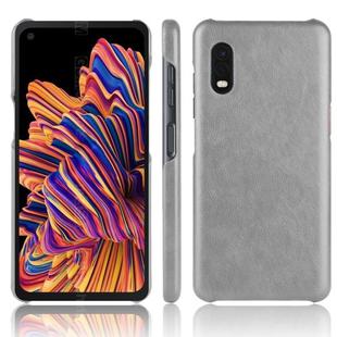 For Galaxy Xcover Pro Shockproof Litchi Texture PC + PU Case(Gray)