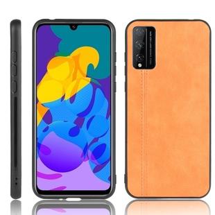 For Huawei Honor Play 4T Pro Shockproof Sewing Cow Pattern Skin PC + PU + TPU Case(Orange)