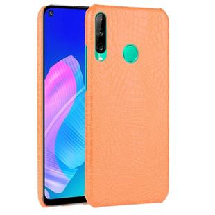 For Huawei P40 lite E/Y7p Shockproof Shockproof Crocodile Texture PC + PU Case(Orange)