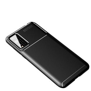 For Huawei Honor Play 4T Pro Carbon Fiber Texture Shockproof TPU Case(Black)