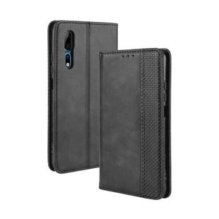 For ZTE Axon 10 Pro/Axon 10 Pro 5G/A2020 Pro Magnetic Buckle Retro Crazy Horse Texture Horizontal Flip Leather Case  , with Holder & Card Slots & Photo Frame(Black)