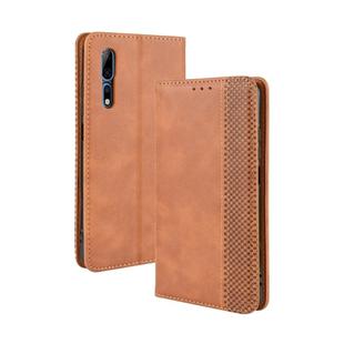 For ZTE Axon 10 Pro/Axon 10 Pro 5G/A2020 Pro Magnetic Buckle Retro Crazy Horse Texture Horizontal Flip Leather Case  , with Holder & Card Slots & Photo Frame(Brown)