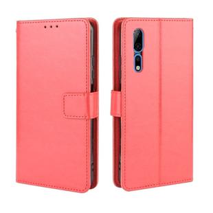 For ZTE Axon 10 Pro/Axon 10 Pro 5G/A2020 Pro Retro Crazy Horse Texture Horizontal Flip Leather Case , with Holder & Card Slots & Photo Frame(Red)