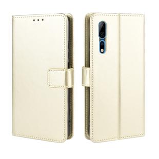 For ZTE Axon 10 Pro/Axon 10 Pro 5G/A2020 Pro Retro Crazy Horse Texture Horizontal Flip Leather Case , with Holder & Card Slots & Photo Frame(Gold)