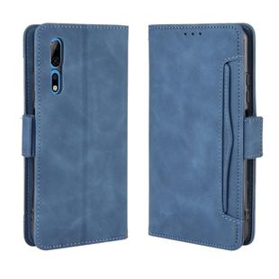 For ZTE Axon 10 Pro/Axon 10 Pro 5G/A2020 Pro Wallet Style Skin Feel Calf Pattern Leather Case ，with Separate Card Slot(Blue)