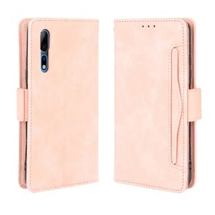 For ZTE Axon 10 Pro/Axon 10 Pro 5G/A2020 Pro Wallet Style Skin Feel Calf Pattern Leather Case ，with Separate Card Slot(Pink)