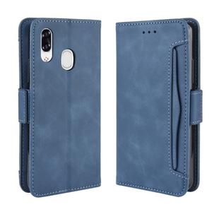 For  ZTE Libero S10 Wallet Style Skin Feel Calf Pattern Leather Case ，with Separate Card Slot(Blue)