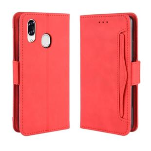 For  ZTE Libero S10 Wallet Style Skin Feel Calf Pattern Leather Case ，with Separate Card Slot(Red)