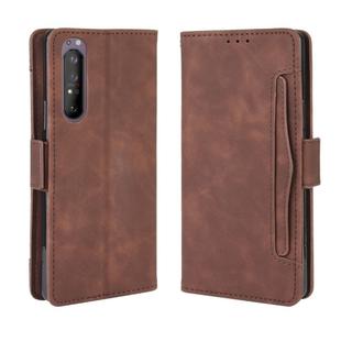 For Sony Xperia 1 II  Wallet Style Skin Feel Calf Pattern Leather Case ，with Separate Card Slot(Brown)