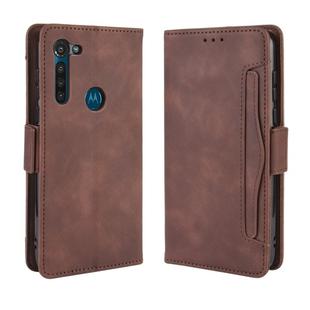 For Motorola Moto G8 Power Wallet Style Skin Feel Calf Pattern Leather Case ，with Separate Card Slot(Brown)
