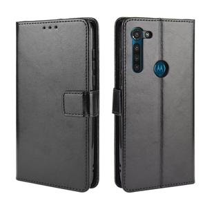 For Motorola Moto G8 Power Retro Crazy Horse Texture Horizontal Flip Leather Case , with Holder & Card Slots & Photo Frame(Black)