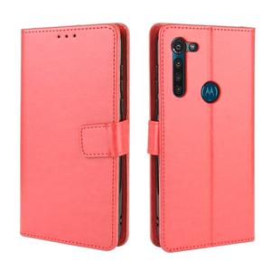 For Motorola Moto G8 Power Retro Crazy Horse Texture Horizontal Flip Leather Case , with Holder & Card Slots & Photo Frame(Red)