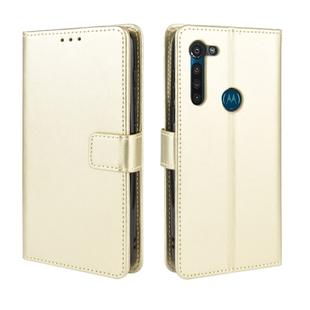 For Motorola Moto G8 Power Retro Crazy Horse Texture Horizontal Flip Leather Case , with Holder & Card Slots & Photo Frame(Gold)