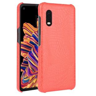 For Galaxy Xcover Pro Shockproof Crocodile Texture PC + PU Case(Red)