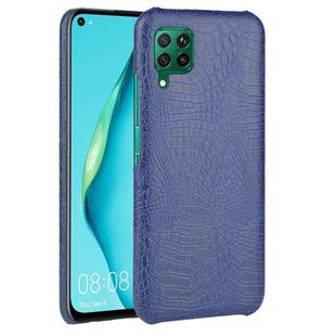 For Huawei P40 lite/Nova7i/Nova6 SE Shockproof Crocodile Texture PC + PU Case(Blue)