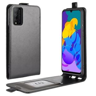 For Huawei Honor Play 4T Pro R64 Texture Single Vertical Flip Leather Protective Case with Card Slots & Photo Frame(Black)