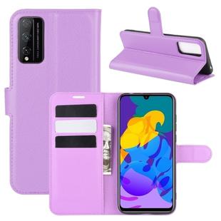 For Huawei Honor Play 4T Pro Litchi Texture Horizontal Flip Protective Case with Holder & Card Slots & Wallet(Purple)