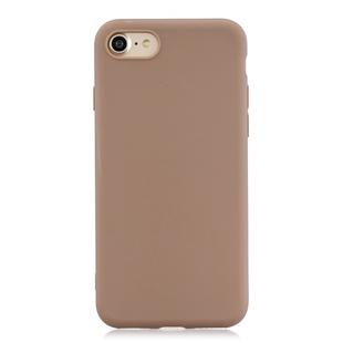 For iPhone SE 2022 / SE 2020 Solid Color Frosted TPU Phone Case(Khaki)