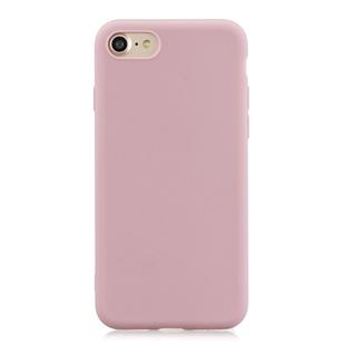 For iPhone SE 2022 / SE 2020 Solid Color Frosted TPU Phone Case(Pink)
