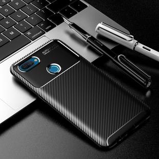 For OPPO A12 Carbon Fiber Texture Shockproof TPU Case(Black)