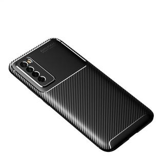 For Huawei Nova 7 Carbon Fiber Texture Shockproof TPU Case(Black)