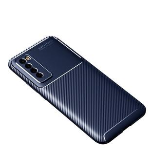 For Huawei Nova 7 Carbon Fiber Texture Shockproof TPU Case(Blue)