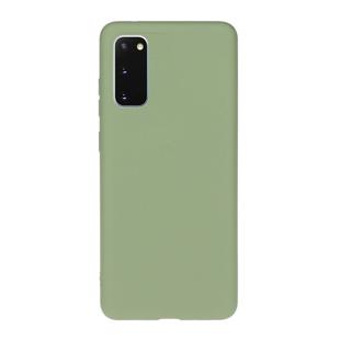For Galaxy S20 Solid Color Frosted TPU  Phone Case(Green)