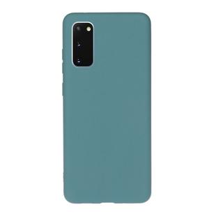 For Galaxy S20 Solid Color Frosted TPU  Phone Case(Light Blue)