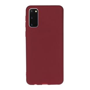For Galaxy S20 Solid Color Frosted TPU  Phone Case(Red)