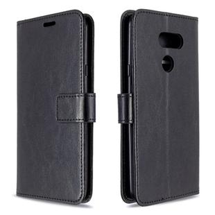 For LG K40S Crazy Horse Texture Horizontal Flip Leather Case with Holder & Card Slots & Wallet & Photo Frame(Black)