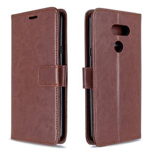 For LG K40S Crazy Horse Texture Horizontal Flip Leather Case with Holder & Card Slots & Wallet & Photo Frame(Brown)