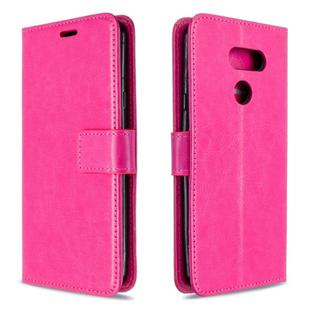 For LG K40S Crazy Horse Texture Horizontal Flip Leather Case with Holder & Card Slots & Wallet & Photo Frame(Rose)