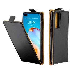 For Huawei P40 Business Style Vertical Flip TPU Leather Case  with Card Slot(Black)
