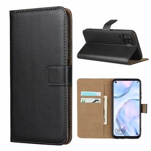 For Huawei Nova 6SE/P40 Lite/Nova 7i Horizontal Flip Holster With Magnetic Clasp and Bracket and Card Slot and Wallet(Black)