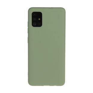 For Galaxy A71 Solid Color Frosted TPU  Phone Case(Green)