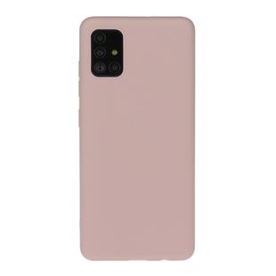 For Galaxy A71 Solid Color Frosted TPU  Phone Case(Pink)