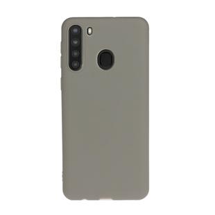 For Galaxy A21 Solid Color Frosted TPU  Phone Case(Gray)
