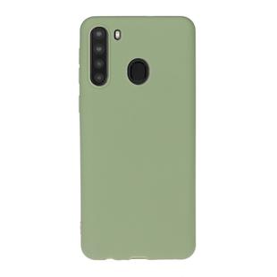 For Galaxy A21 Solid Color Frosted TPU  Phone Case(Green)