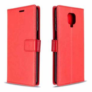 For Xiaomi Redmi Note9 Pro/Redmi Note 9s Crazy Horse Texture Horizontal Flip Leather Case with Holder & Card Slots & Wallet & Photo Frame(Red)