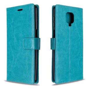 For Xiaomi Redmi Note9 Pro/Redmi Note 9s Crazy Horse Texture Horizontal Flip Leather Case with Holder & Card Slots & Wallet & Photo Frame(Blue)