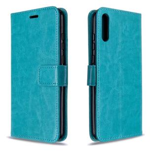 For Huawei Enjoy 10E Crazy Horse Texture Horizontal Flip Leather Case with Holder & Card Slots & Wallet & Photo Frame(Blue)