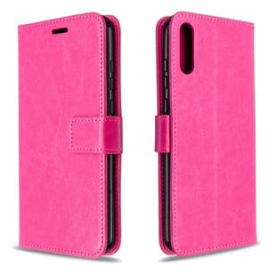 For Huawei Enjoy 10E Crazy Horse Texture Horizontal Flip Leather Case with Holder & Card Slots & Wallet & Photo Frame(Rose)
