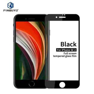 For iPhone SE 2020 PINWUYO 9H 2.5D Full Screen Tempered Glass Film(Black)
